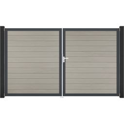 GroJa Doppeltor Solid Steekzaun Bi-Color 4