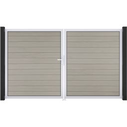 GroJa Doppeltor Solid Steekzaun Bi-Color 3