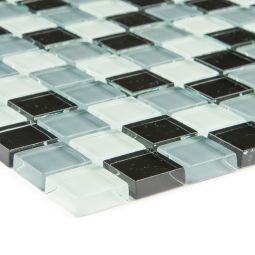 Wellker glazenmozaïek zwart grijs wit 3