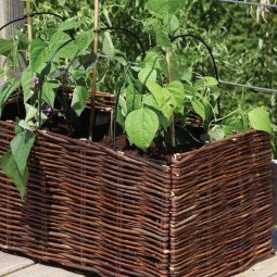 Verhoogde plantenbak uit wilgen 100x40x40cm 3