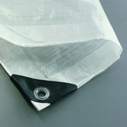 Afdekzeil met ogen Wit Geweven 3