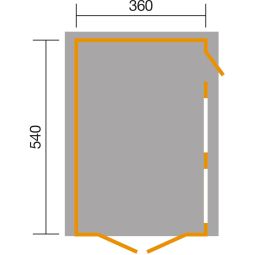 WEKA Enkel garage 441 Hout 4