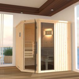 weka Sauna Hoeksauna VARBERG Fichte 3