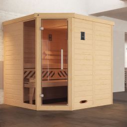 weka Designsauna Hoeksauna KEMI Spar 8