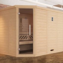 weka Designsauna Hoeksauna KEMI Spar 12