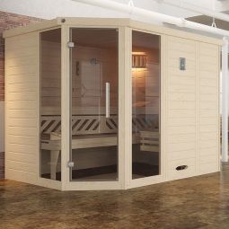 weka Designsauna Hoeksauna KEMI Spar 3