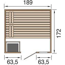 weka massief houten sauna VALIDA 3
