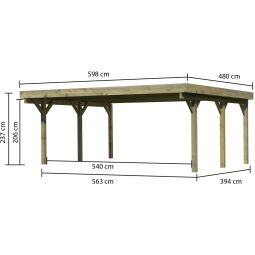 Karibu Doppelcarport Classic Afdak 5