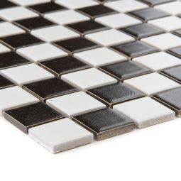 Wellker keramische mozaïektegels zwart-wit 30,2x30,2 3