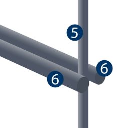 Dubbelstaafmat hekwerk zum Einbetonieren Rundum-sorglos-Paket 7