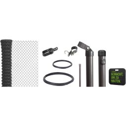 Alberts Gaasdraadomheining Set antraciet-metaal 3