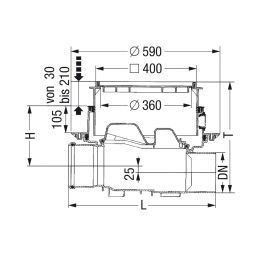 KESSEL afvoerlichaam-reinigingsbuis Controlfix ondergrondse installatie 4
