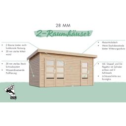 Karibu Woodfeeling tuinhuis Mattrup Terragrau 4