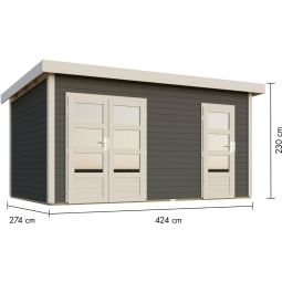 Karibu Woodfeeling tuinhuis Mattrup Terragrau 3