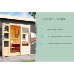 Karibu Woodfeeling tuinhuis Mattrup Terragrau 7