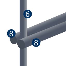 Dubbelstaafmat hekwerk voor opbouwen Alles-inbegrepen 6