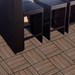 florco WPC kliktegel 3D bruin 3