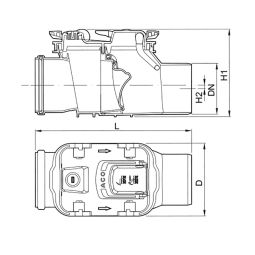 ACO eenvoudige terugslagklep Triplex Typ-1 3