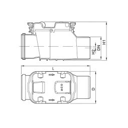 ACO reinigingsbuis Triplex vrijliggende leiding 3