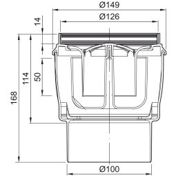 ACO Badafvoerlichaam Easyflow Afvoer verticaal 4