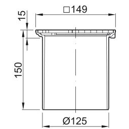 ACO badafvoer-opzetstuk 150x150mm incl. rooster 3