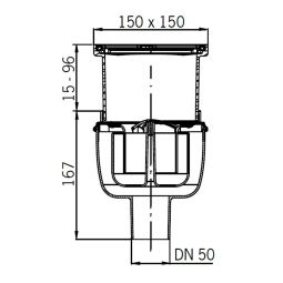 ACO Badafvoer 150x150mm Easyflow afvoer 3