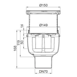 ACO Badafvoer 150x150mm Easyflow afvoer 4