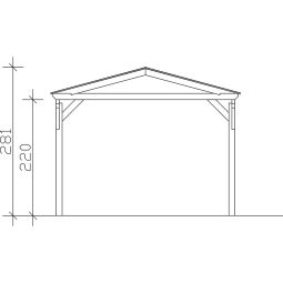 Skan Holz Enkelvoudige Carport Westerwald 7