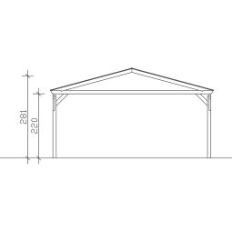 Skan Holz Dubbelcarport Westerwald Eik 6