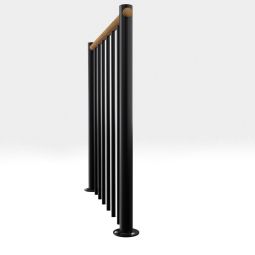 Minka-balustrade zwart met verticale stijlen 3