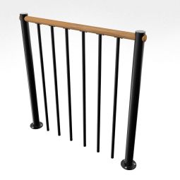 Minka-balustrade zwart met verticale stijlen 4