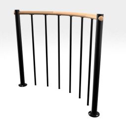 Minka balustrade zwart met verticale 3