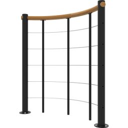Minka balustrade zwart met ondergordels 3