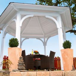 Skan Holz Pavillon Versailles Weiß 6