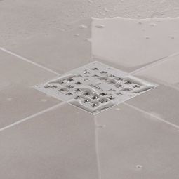 BLANKE vloerafvoer DIBA-CUBE puntafwateringssysteem, verticale 3