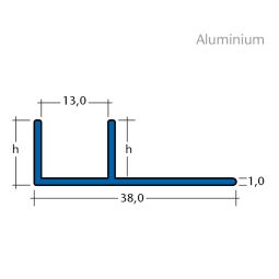 BLANKE Tegelprofile F-Profiel Aluminium zilverkleurig 4