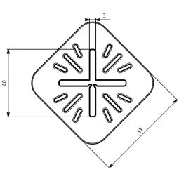 ferax voegkruis transparent 57x10mm 4