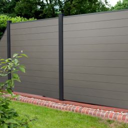 GroJa Solid Steekzaun Schutting Grijs 3