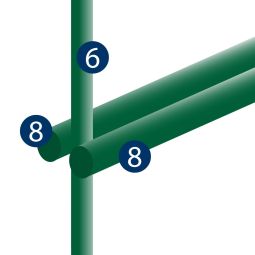 Dubbelstaafmat groen (RAL 6005) 4