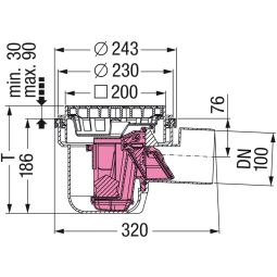 KESSEL Lichte vloeistofkering 200x200 mm 4