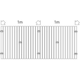 Privacymat PVC Bevestigingskit Wit 4