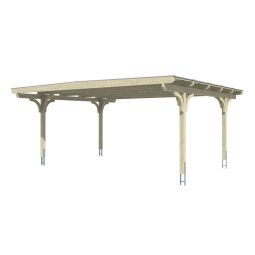 Skan Holz Dubbelcarport Odenwald Wit 3