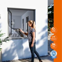 Windhager Vliegenscherm met magnetframe antraciet 3