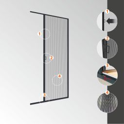 Windhager insectenscherm plissé EXPERT voor 5