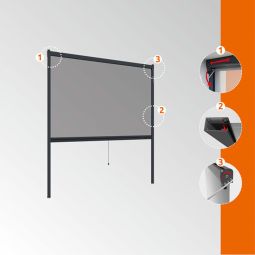 Windhager insectenschermrol PLUS antraciet vliegenscherm 6