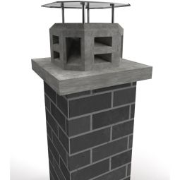 Schoorsteenaansluiting beton eenzijdig met roestvrijstalen 4