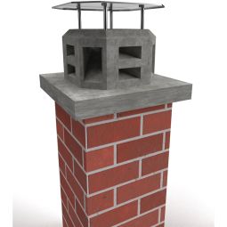 Schoorsteenaansluiting beton eenzijdig met roestvrijstalen 3