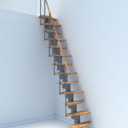 Minka middenboom trap Quatro grijs 3