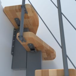 Minka middenboom trap Quatro grijs 5