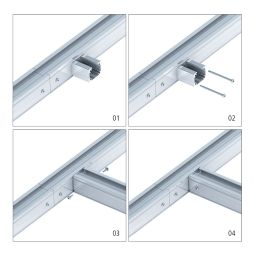 ferax Terrassenmeister vlonder-onderconstructie aluminium-systeem dwarskoppeling 4
